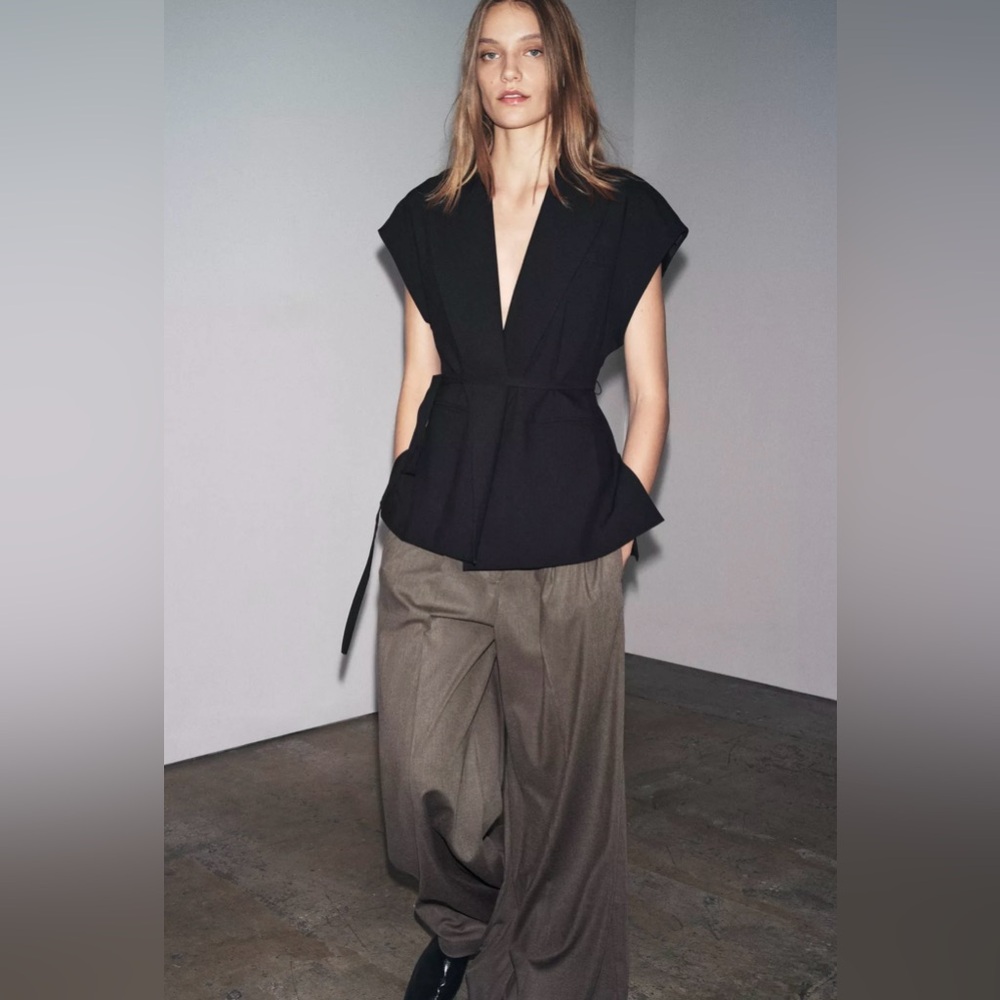 Zara ZW Collection Linen Vest